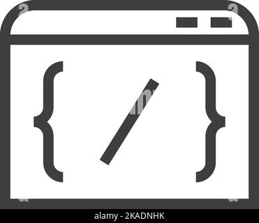 Code line icon. Programming language script symbol Stock Vector