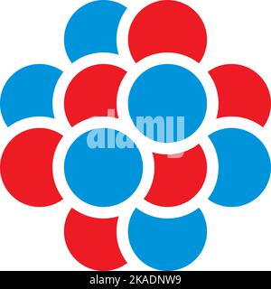 atoms molecule logo icon vector symbol design Stock Vector