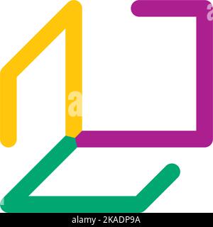 colorful logo cube box icon vector symbol Stock Vector