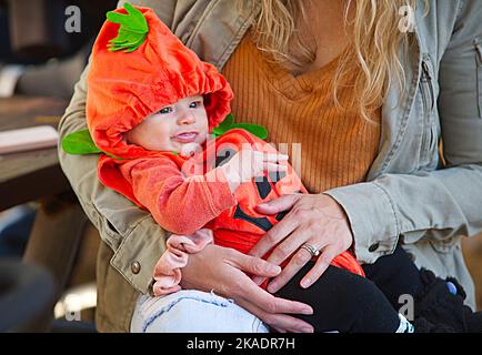 Halloween Hollowpalooza for kids - Johnny Kelly Park, Dennis, Massachusetts on Cape Cod, USA Stock Photo