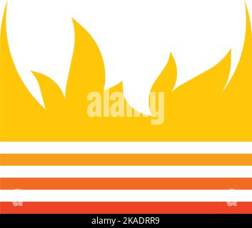 fire torch flame logo icon vector symbol Stock Vector