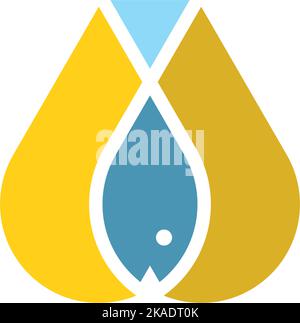 fish oil vector logo icon design clipart Stock Vector