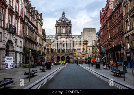 Built in 1754, Liverpool town Hall is in High Street. Stock Photo