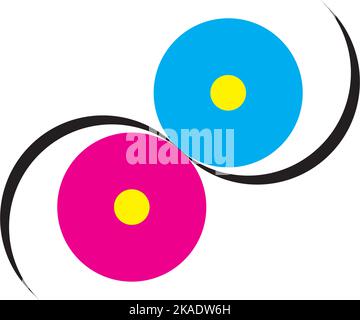 printing cylinder  logo icon vector symbol design Stock Vector