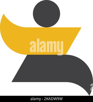 karate man logo letter z vector icon design Stock Vector