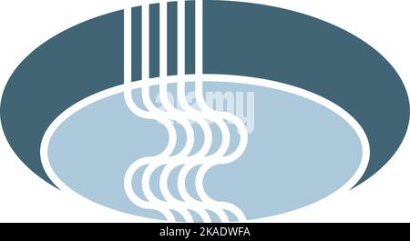 pasta spaghetti boiling in pot logo icon vector design Stock Vector