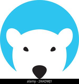 polar bear vector logo icon design element Stock Vector