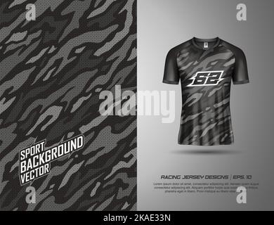 Premium Vector  Tshirt sports modern camouflage design for racing