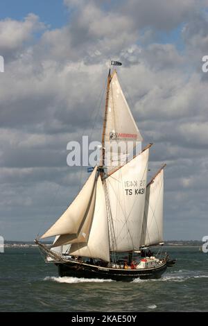 British sail training ketch Queen Galadriel Stock Photo - Alamy