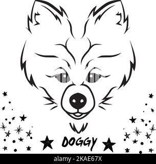 Cute dog face vector illustration Stock Vector Image & Art - Alamy