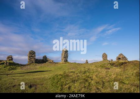 The image is of the Cuween stone cairns at Finstown not far from the Kirkwall Stock Photo