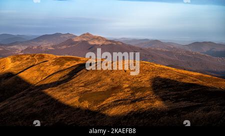 Autumn landscape of the Bieszczady National Park, Poland. Stock Photo