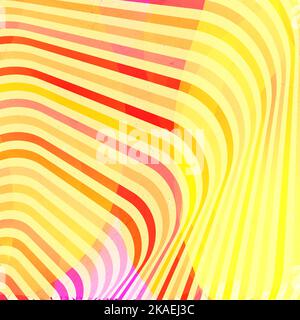 Colorful creative twisted abstract bright background with colorful distorted wavy lines. Optical illusion effect. Decorative design texture for web, p Stock Photo