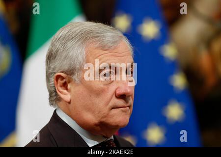 Rome, Italy. 02nd Nov, 2022. Italy, Rome, November 2, 2022 : Antonio Tajani, Vice President of the Council and Minister of Foreign Affairs, participates in the swearing ceremony of the Undersecretaries of State. Photo Remo Casilli/Sintesi/Alamy Live News Stock Photo