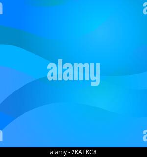 Abstract wavy blue background. Colorful glow gradient surface for design. Stock Photo