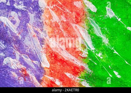 Abstract picturesque blurred tricolor stains, strokes. Hand painted background Stock Photo