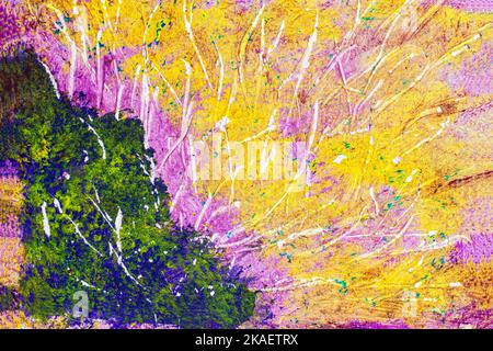 Hand drawn bright multicolored background, stains, strokes Stock Photo