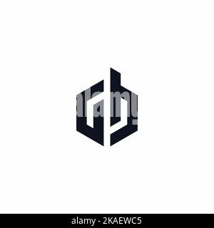GB logo and simple elegant house feel art Stock Vector