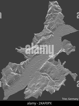 Topographic relief map of TRIER, GERMANY Stock Vector Image & Art - Alamy