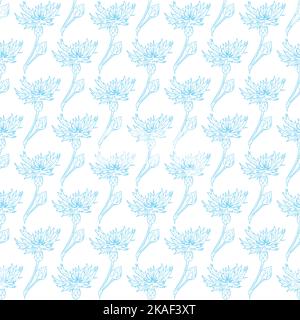 Vector seamless minimalistic style pattern. Abstract colorful herbal background. Modern botanical texture. Contemporary graphic design. Stock Vector