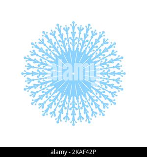 Ornamental lacy snowflake. Graphic design element. Vector illustration. Stock Vector