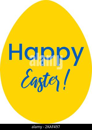 The Easter egg. Happy Easter lettering. Vector illustration. Stock Vector