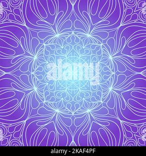 Abstract colorful decorative background with lacy mandala. Stock Vector