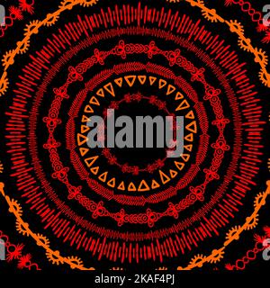 Abstract seamless decortaive pattern with colorful ornaments. Stock Vector