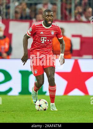 Munich, Germany. 01st Nov, 2022. Dayot Upamecano, FCB 2 in the match FC BAYERN MUENCHEN - INTER MAILAND 2-0 of football UEFA Champions League, group stage, group C, match day, in season 2022/2023 in Munich, Nov 1, 2022. Gruppenphase, FCB Credit: Peter Schatz/Alamy Live News Stock Photo