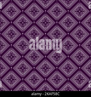 Colorful seamless pattern with abstract elements. Decorative texture. Purple rhombus ornamental background. Stock Vector