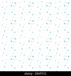 Colorful seamless pattern with small blue stars. Decorative texture. Stock Vector
