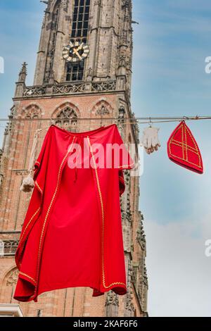 Sinterklaas clothes hanging to dry Stock Photo - Alamy