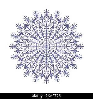 Ornamental lacy snowflake. Graphic design element. Vector illustration. Stock Vector