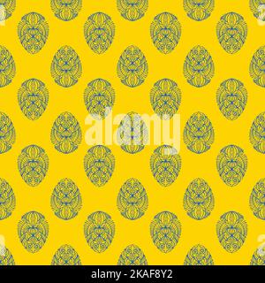 Seamless ornamental pattern. Decorative background. Stock Vector