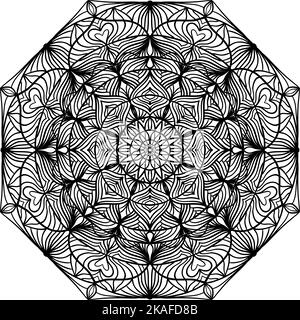 Abstract lacy mandala. Vintage decorative element, vector illustration. Stock Vector
