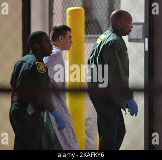**FILE PHOTO** Nikolas Cruz Sentenced To Life In Prison Without Parole. (EXCLUSIVE STILL PHOTOS) - NO SOCIAL MEDIA, INSTAGRAM, TWIITER OR FACEBOOK FORT LAUDERDALE, FL - FEBRUARY 14: Murder Suspect Nikolas Cruz, 19, Books Into Jail after School shooting at Marjory Stoneman Douglas High Which Killed 17 People on February 14, 2018 in Fort Lauderdale, Credit: hoo-me.com/MediaPunch Stock Photo