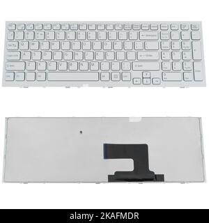 keyboard for a laptop, a spare part for a computer, on a white background in isolat Stock Photo