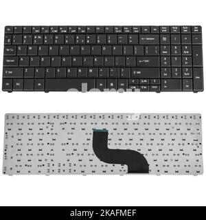 keyboard for a laptop, a spare part for a computer, on a white background in isolat Stock Photo