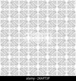 Mandala seamless pattern. Lacy ornament texture. Outline doodles. Vector illustration. Stock Vector