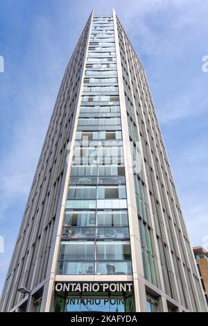 Ontario Point apartment building, Surrey Quays Road, Canada Water, Rotherhithe, London Borough of Southwark, Greater London, England, United Kingdom Stock Photo