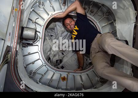 Earth Atmosphere. 17th Oct, 2022. NASA astronaut and Expedition 68 Flight Engineer Josh Cassada poses in front of BEAM, the Bigelow Expandable Activity Module, during cargo activities aboard the International Space Station. Credit: NASA/ZUMA Press Wire Service/ZUMAPRESS.com/Alamy Live News Stock Photo