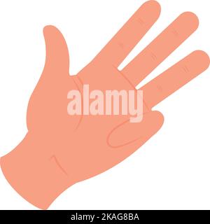 hand with pinky finger Stock Vector