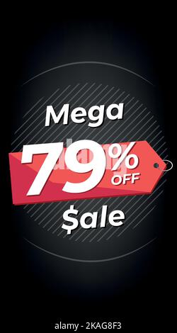 79 seventy nine percent vector circle chart, percentage diagram graph ...