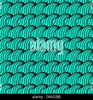 The blue waves seamless pattern - great for a wallpaper Stock Vector