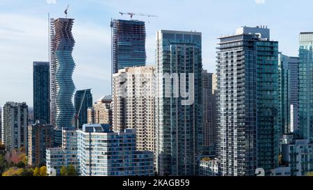 Mississauga skyline, modern high rise towers, Mississauga, Ontario, Canada Stock Photo