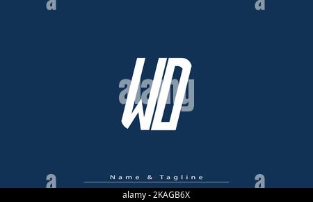 Alphabet letters Initials Monogram logo WD , DW Stock Vector