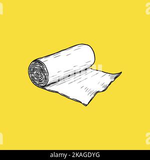 Illustration of Bandage. Hand drawn. - Vector Stock Vector