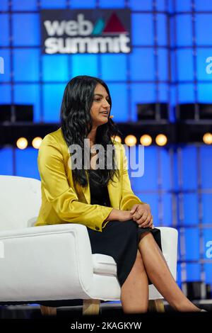 Amrapali Gan, CEO at OnlyFans, addresses the audience during the second