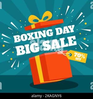 flat design boxing day sale illustration Stock Vector