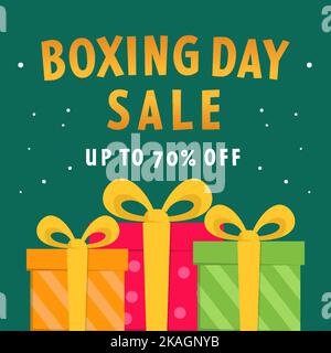 flat boxing day sale illustration Stock Vector